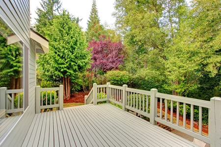 Composite decking surface near the Blackwater River